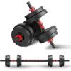 imageMultiFunctional Portable Changeable Dumbbell and Barbell Kettlebell Set with Adjustable Weights 40LBS or 60LBS Sets 2in1 or 4in1 Multiple Sizes40LBS  2in1