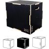 imageFitvids 3 in 1 NonSlip Wooden Plyo Box Plyometric Box Jumping Exercise Multiple Sizes Set24 x 20 x 16  Wood