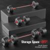 imageFitvids Adjustable Dumbbell Set 40lbs or 60lbs Free Weight Set with Connector 2 in 1 or 4 in 1 Dumbbell Set for Home Gym Exercise used as Dumbbells Barbell or Kettlebells Multiple Sizes60LBS Set  2in1