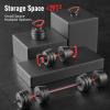 imageFitvids Adjustable Dumbbell Set 40lbs or 60lbs Free Weight Set with Connector 2 in 1 or 4 in 1 Dumbbell Set for Home Gym Exercise used as Dumbbells Barbell or Kettlebells Multiple Sizes60LBS Set  4in1