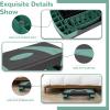 imageFitvids Fitvids Step Aerobic Platform 31quot Exercise Step with 3 levels Adjustable Height 4 Stackable Risers Fitness Training Workout Stepper for Home Gym Cardio StrengthGreen Jasper