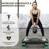 imageFitvids Fitvids Step Aerobic Platform 31quot Exercise Step with 3 levels Adjustable Height 4 Stackable Risers Fitness Training Workout Stepper for Home Gym Cardio StrengthLight Green