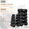 imageFitvids Rubber Encased Hex Dumbbell Set Contoured Handle for Muscle Toning Strength Building ampamp Full Body Workout 60LB 100LB 150LB and 550LB Set550LB Pairs