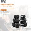imageFitvids Rubber Encased Hex Dumbbell Set Contoured Handle for Muscle Toning Strength Building ampamp Full Body Workout 60LB 100LB 150LB and 550LB Set60LB Set 51015LB Pair