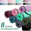 imageFitvids Yoga Mat 12Inch Extra Thick High Density Exercise Mat AntiTear Exercise Yoga Mat with Carrying Strap Suitable for Various Yoga ExercisesAqua