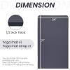 imageFitvids Yoga Mat 12Inch Extra Thick High Density Exercise Mat AntiTear Exercise Yoga Mat with Carrying Strap Suitable for Various Yoga ExercisesGraphite