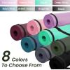 imageFitvids Yoga Mat 12Inch Extra Thick High Density Exercise Mat AntiTear Exercise Yoga Mat with Carrying Strap Suitable for Various Yoga ExercisesGreen Jasper