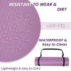 imageFitvids Yoga Mat 12Inch Extra Thick High Density Exercise Mat AntiTear Exercise Yoga Mat with Carrying Strap Suitable for Various Yoga ExercisesTaro Purple