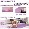 imageFitvids Yoga Mat 12Inch Extra Thick High Density Exercise Mat AntiTear Exercise Yoga Mat with Carrying Strap Suitable for Various Yoga ExercisesTaro Purple