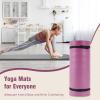 imageFitvids Yoga Mat 1Inch Extra Thick HighDensity Exercise Mat with NonSlip Surface ampamp Carry Strap for Men ampamp Women TearResistant Pilates Workout Mat for Home Gym Floor FitnessDeep Wine
