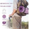 imageFitvids Yoga Mat 1Inch Extra Thick HighDensity Exercise Mat with NonSlip Surface ampamp Carry Strap for Men ampamp Women TearResistant Pilates Workout Mat for Home Gym Floor FitnessTaro Purple
