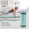 imageFitvids Yoga Mat 1Inch Extra Thick HighDensity Exercise Mat with NonSlip Surface ampamp Carry Strap for Men ampamp Women TearResistant Pilates Workout Mat for Home Gym Floor FitnessAqua