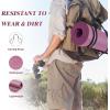 imageFitvids Yoga Mat 1Inch Extra Thick HighDensity Exercise Mat with NonSlip Surface ampamp Carry Strap for Men ampamp Women TearResistant Pilates Workout Mat for Home Gym Floor FitnessDeep Wine