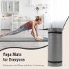 imageFitvids Yoga Mat 1Inch Extra Thick HighDensity Exercise Mat with NonSlip Surface ampamp Carry Strap for Men ampamp Women TearResistant Pilates Workout Mat for Home Gym Floor FitnessGraphite