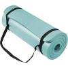imageFitvids Yoga Mat 1Inch Extra Thick HighDensity Exercise Mat with NonSlip Surface ampamp Carry Strap for Men ampamp Women TearResistant Pilates Workout Mat for Home Gym Floor FitnessAqua