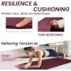 imageFitvids Yoga Mat 12Inch Extra Thick High Density Exercise Mat AntiTear Exercise Yoga Mat with Carrying Strap Suitable for Various Yoga ExercisesDeep Wine