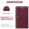 imageFitvids Yoga Mat 12Inch Extra Thick High Density Exercise Mat AntiTear Exercise Yoga Mat with Carrying Strap Suitable for Various Yoga ExercisesDeep Wine