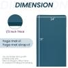 imageFitvids Yoga Mat 12Inch Extra Thick High Density Exercise Mat AntiTear Exercise Yoga Mat with Carrying Strap Suitable for Various Yoga ExercisesNavy Blue