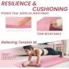 imageFitvids Yoga Mat 12Inch Extra Thick High Density Exercise Mat AntiTear Exercise Yoga Mat with Carrying Strap Suitable for Various Yoga ExercisesPearly Pink
