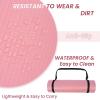 imageFitvids Yoga Mat 12Inch Extra Thick High Density Exercise Mat AntiTear Exercise Yoga Mat with Carrying Strap Suitable for Various Yoga ExercisesPearly Pink