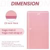 imageFitvids Yoga Mat 12Inch Extra Thick High Density Exercise Mat AntiTear Exercise Yoga Mat with Carrying Strap Suitable for Various Yoga ExercisesPearly Pink