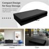 imageFitvids 4x8x2 Folding Gymnastics Mat Home Exercise Mat with Carrying Handles Gym Workout Tumbling Mat for Yoga Pilates Stretching MMA Core Workouts Fitness Aerobics Mats for Gym Training Multiple ColorsNightBlack