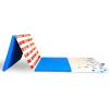 imageFitvids 4x8x2 Folding Gymnastics Mat Home Exercise Mat with Carrying Handles Gym Workout Tumbling Mat for Yoga Pilates Stretching MMA Core Workouts Fitness Aerobics Mats for Gym Training Multiple ColorsStarStripe