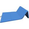imageFitvids 4x8x2 Folding Gymnastics Mat Home Exercise Mat with Carrying Handles Gym Workout Tumbling Mat for Yoga Pilates Stretching MMA Core Workouts Fitness Aerobics Mats for Gym Training Multiple ColorsBlue