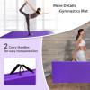 imageFitvids 4x8x2 Folding Gymnastics Mat Home Exercise Mat with Carrying Handles Gym Workout Tumbling Mat for Yoga Pilates Stretching MMA Core Workouts Fitness Aerobics Mats for Gym Training Multiple ColorsLilac