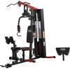imageFitvids Home Gym Equipment Multifunctional Full Body Workout Weight Machine Station with Weight Stack All in One Exercise Equipment with Pulley System amp Seated Rowing for Home Gym Strength TrainingBlack