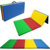 imageFitvids 4x8x2 Folding Gymnastics Mat Home Exercise Mat with Carrying Handles Gym Workout Tumbling Mat for Yoga Pilates Stretching MMA Core Workouts Fitness Aerobics Mats for Gym Training Multiple ColorsRainbow