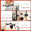 imageFitvids LAT Pulldown Attachments 5 Pieces Cable Machine Rowing Bar Set Back Bicep Curl Tricep Lat Pull Down Strength Training Handles Home Gym Fitness Cable Attachments with NonSlip Rubber Coating