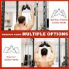 imageFitvids LAT Pulldown Attachments 5 Pieces Cable Machine Rowing Bar Set Back Bicep Curl Tricep Lat Pull Down Strength Training Handles Home Gym Fitness Cable Attachments with NonSlip Rubber Coating