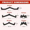 imageFitvids LAT Pulldown Attachments 5 Pieces Cable Machine Rowing Bar Set Back Bicep Curl Tricep Lat Pull Down Strength Training Handles Home Gym Fitness Cable Attachments with NonSlip Rubber Coating
